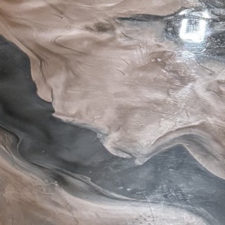 Close-up of Mocha metallic epoxy from our McKinney job